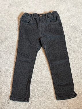 Zara Kids-Black Leopard Print Jeans